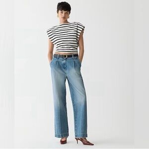 NWT J Crew Wide Leg Essential Jeans in Ruth Wash 29 8